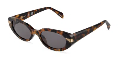 Police Splu05 Aura 2 08xw Women's Sunglasses Tortoiseshell Size 52 In Shiny Tortoise