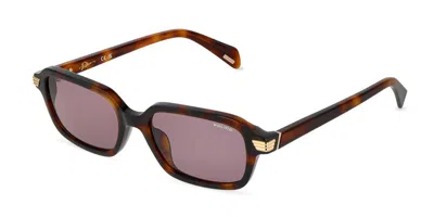 Police Splu07 Lyra 1 0909 Women's Sunglasses Tortoiseshell Size 52 In Shiny Classic Tortoise