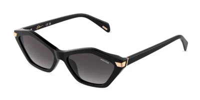Police Splu08 Lyra 2 0700 Women's Sunglasses Black Size 57