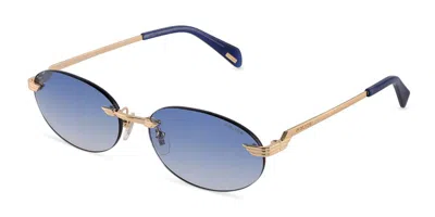 Police Splu09 Electra 1 300k Women's Sunglasses Gold Size 58 In Shiny Rose Gold