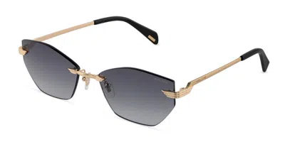 Police Splu10 Electra 2 0300 Women's Sunglasses Gold Size 58 In Shiny Rose Gold