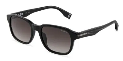 Police Splu67 Nerve 1 0700 Men's Sunglasses  Size 55 In Black