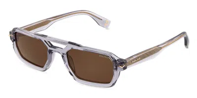 Police Splu71e Supernova 9 04g0 Men's Sunglasses Grey Size 53 In Brown