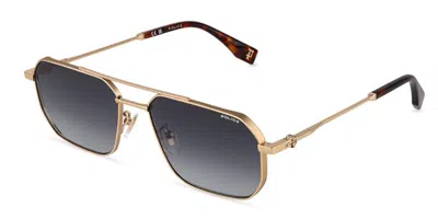 Police Splu74 Force 11 300y Men's Sunglasses  Size 58 In Gold
