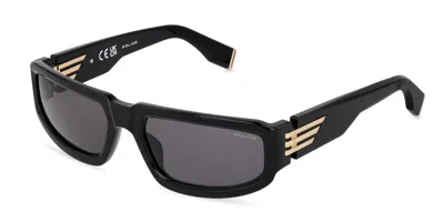 Police Splu77 0700 Men's Sunglasses Black Size 60