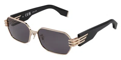 Police Splu79 0300 Men's Sunglasses Gold Size 59 In Blue