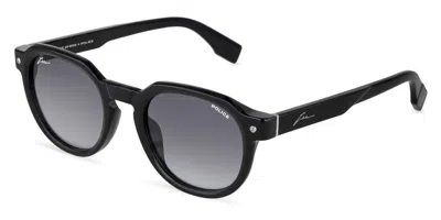 Police Splu83 Zac 3 700f Occhiali Da Sole Neri Per Uomo In Black