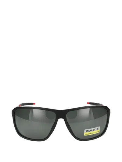 Police Square Frame Sunglasses In Black