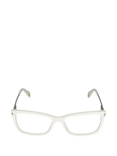 Police Stagedive 5 Rectangle-frame Glasses In White