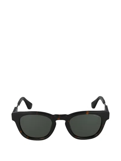 Police Tortoiseshell-effect Square-frame Sunglasses In Brown