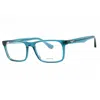 Police Unisex Blue Rectangular Eyeglass Frames Vpln16m In Blue