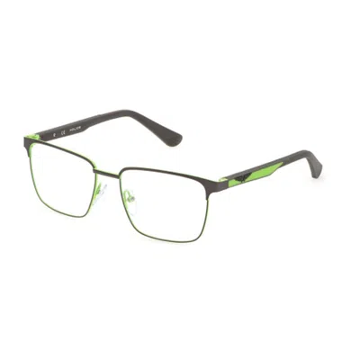 Police Unisex' Spectacle Frame  Vk568-5208dr Gbby2 In Green