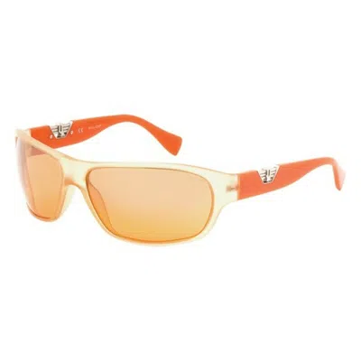 Police Unisex Sunglasses  S1803-ja1x  68 Mm Gbby2 In Orange