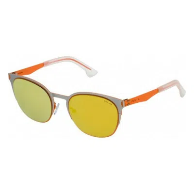 Police Unisex Sunglasses  Spl341-s34g  52 Mm Gbby2 In Yellow