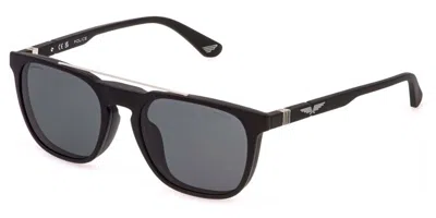 Police Uplq67 Origins Lite 33 With Clip-on U28p Occhiali Da Sole Neri Per Uomo In Black