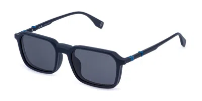 Police Uplr60 Beyond Lite 8 With Clip-on 6qsp Men's Glasses Blue Size 52 - Free Lenses - Blue Light Block A In Black