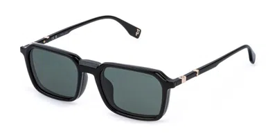 Police Uplr60 Beyond Lite 8 With Clip-on Z42p Men's Glasses Black Size 52 - Free Lenses - Blue Light Block 