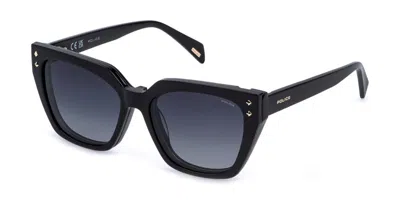 Police Uplt02 New Gem 1 With Clip-on 700p Women's Glasses Black Size 54 - Free Lenses - Blue Light Block Av