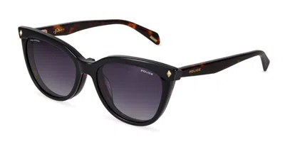 Police Uplt98e Dawn Lite 2 With Clip-on 4blp Occhiali Da Vista Tartarugatishell Per Donna (solo Montatura) In Dark Tortoise