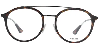 Police Vpl688 Men's Glasses, Tortoiseshell, Size 52 In Brown