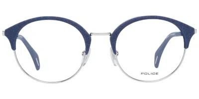 Police Vpl730 Sparkle 12 Women's Glasses, Blue, Size 50