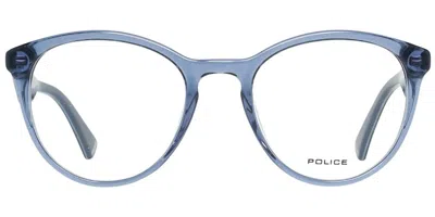 Police Vpl764 Men's Glasses, Blue, Size 50