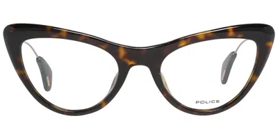 Police Vpl855 Affair 5 Women's Glasses, Tortoiseshell, Size 50 In Brown