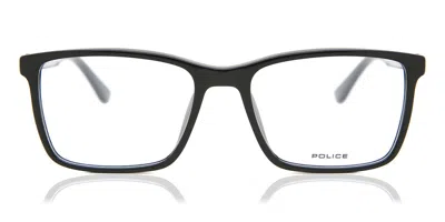 Police Vpl886 Origins 7 0700 Men's Glasses Black Size 54 - Free Lenses - Blue Light Block Available