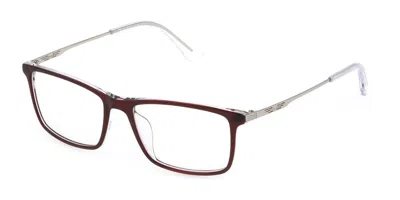 Police Vpld08 Men's Glasses, Burgundy, Size 52