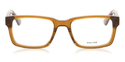 Police Vple36 Men's Glasses, Brown, Size 52