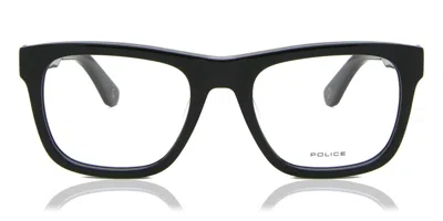 Police Vple37n Origins Bullet 1 Men's Glasses, Black, Size 52 In Blue