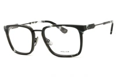 Police Vplf09m Rectangular Metal Frame Eyeglasses In Gray