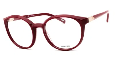 Police Vplf28m 8lay Men's Glasses Burgundy Size 51 - Free Lenses - Blue Light Block Available