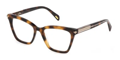 Police Vplf29 Men's Glasses, Tortoiseshell, Size 51 In Brown