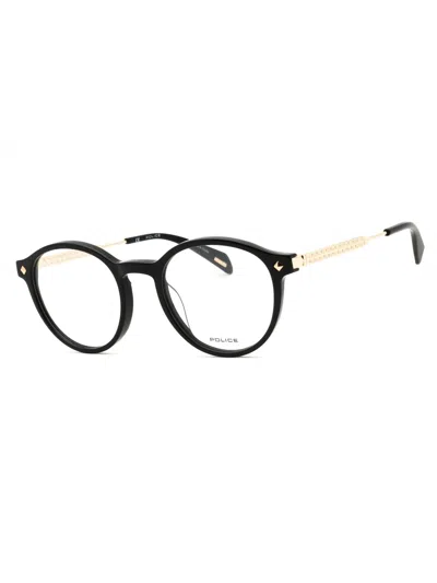 Police Vplg27 Eyeglasses In 0700 - Shiny Black/clear Demo Lens