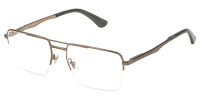 Police Vplg71 Quest 2 Men's Glasses, Brown, Size 55