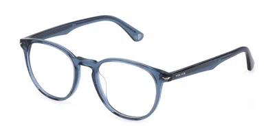 Police Vplg72 Champ 1 Men's Glasses, Blue, Size 50