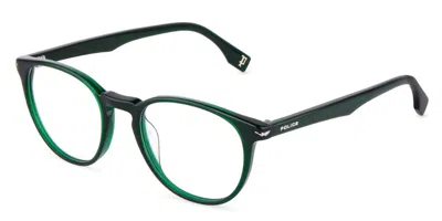 Police Vplg72e Champ 1 Men's Glasses, Green, Size 50