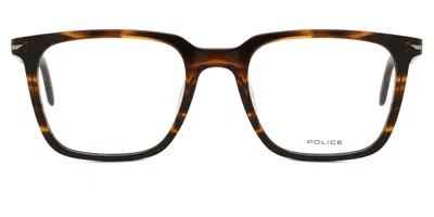 Police Vplg73 Champ 2 Men's Glasses, Tortoiseshell, Size 51 In Brown