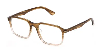 Police Vplg74 Champ 3 Men's Glasses, Brown, Size 53