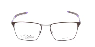 Police Vplg79m Men's Glasses, Brown, Size 56 In Metallic
