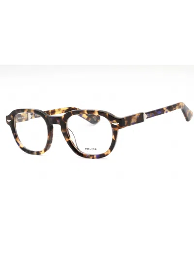 Police Vplg81 Eyeglasses Tortoise / Clear Lens In 700y - Shiny Black / Clear Lens