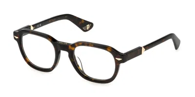 Police Vplg81 Monument 3 Men's Glasses, Tortoiseshell, Size 50 In Brown