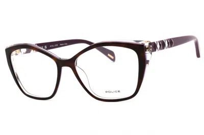 Police Vpll32m Cat Eye Acetate Eyeglasses In Brown
