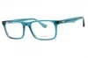 Police Unisex Blue Rectangular Eyeglass Frames Vpln16m In Blue