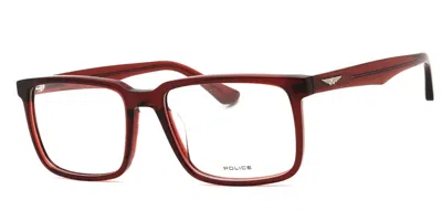 Police Vpln17m 0v64 Men's Glasses Clear Size 57 - Free Lenses - Blue Light Block Available In Brown