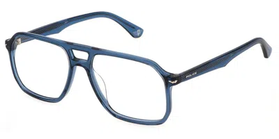 Police Vpln21 Champ 8 Men's Glasses, Blue, Size 56