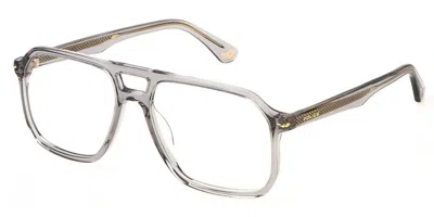 Police Vpln21 Champ 8 Men's Glasses, Clear, Size 56 In Gray