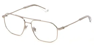 Police Vpln22 Force 3 Men's Glasses, Silver, Size 56