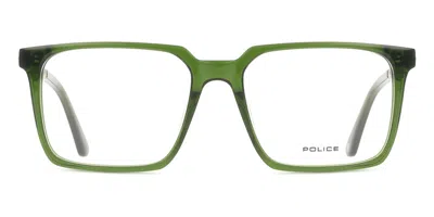 Police Vpln28 Prince 6 Men's Glasses, Green, Size 53